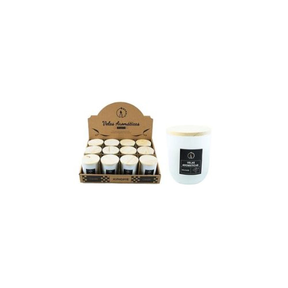 GENERICO - Vela aromática en vaso con tapa 7X8cm