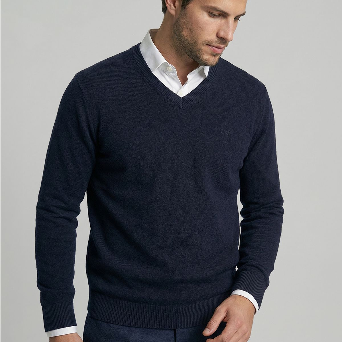 FEROUCH - Sweater Arizona V-Neck Navy Ferouch