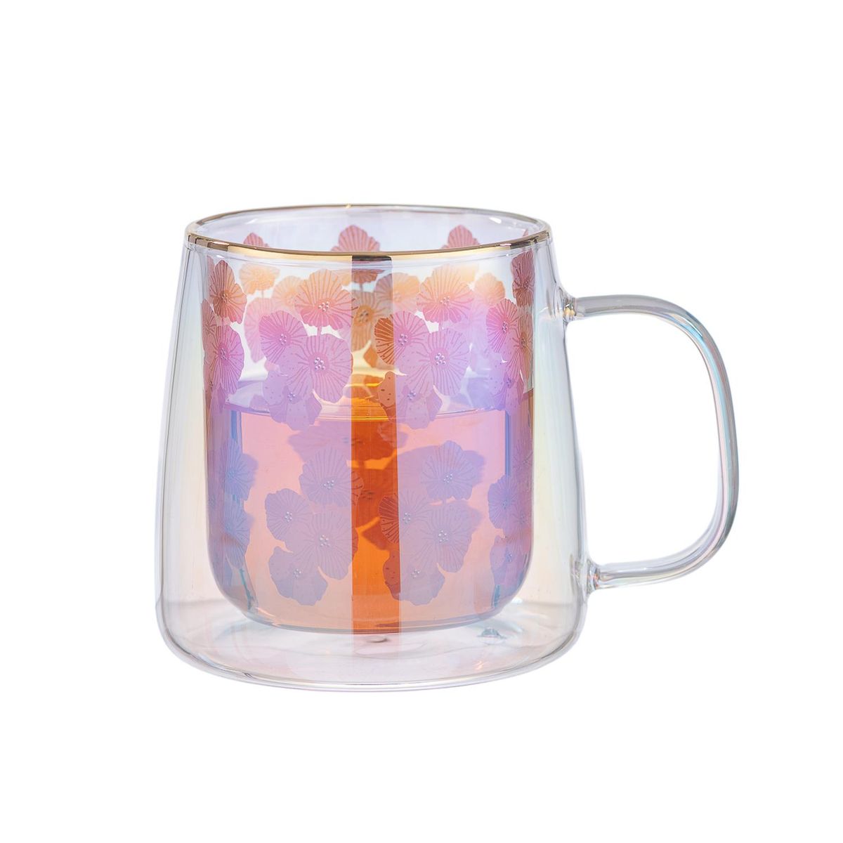 ADAGIO TEAS - Taza Doble Vidrio Lilac Bloom 400 ml