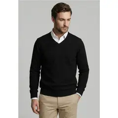 FEROUCH - Sweater Arizona V-Neck Black