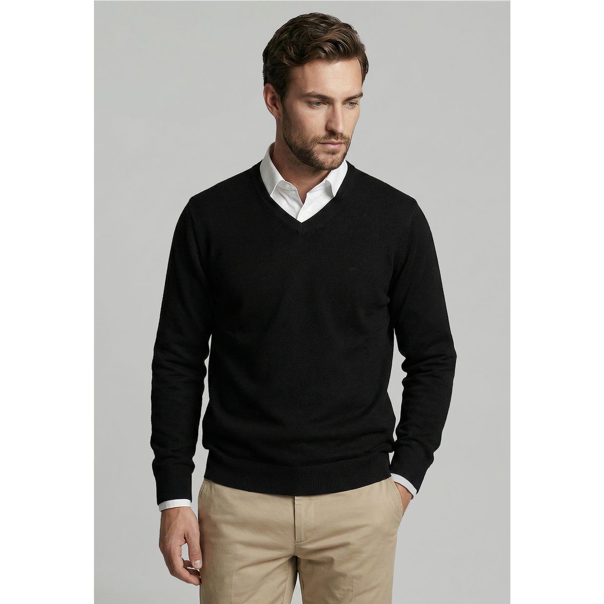 FEROUCH - Sweater Arizona V-Neck Black Ferouch