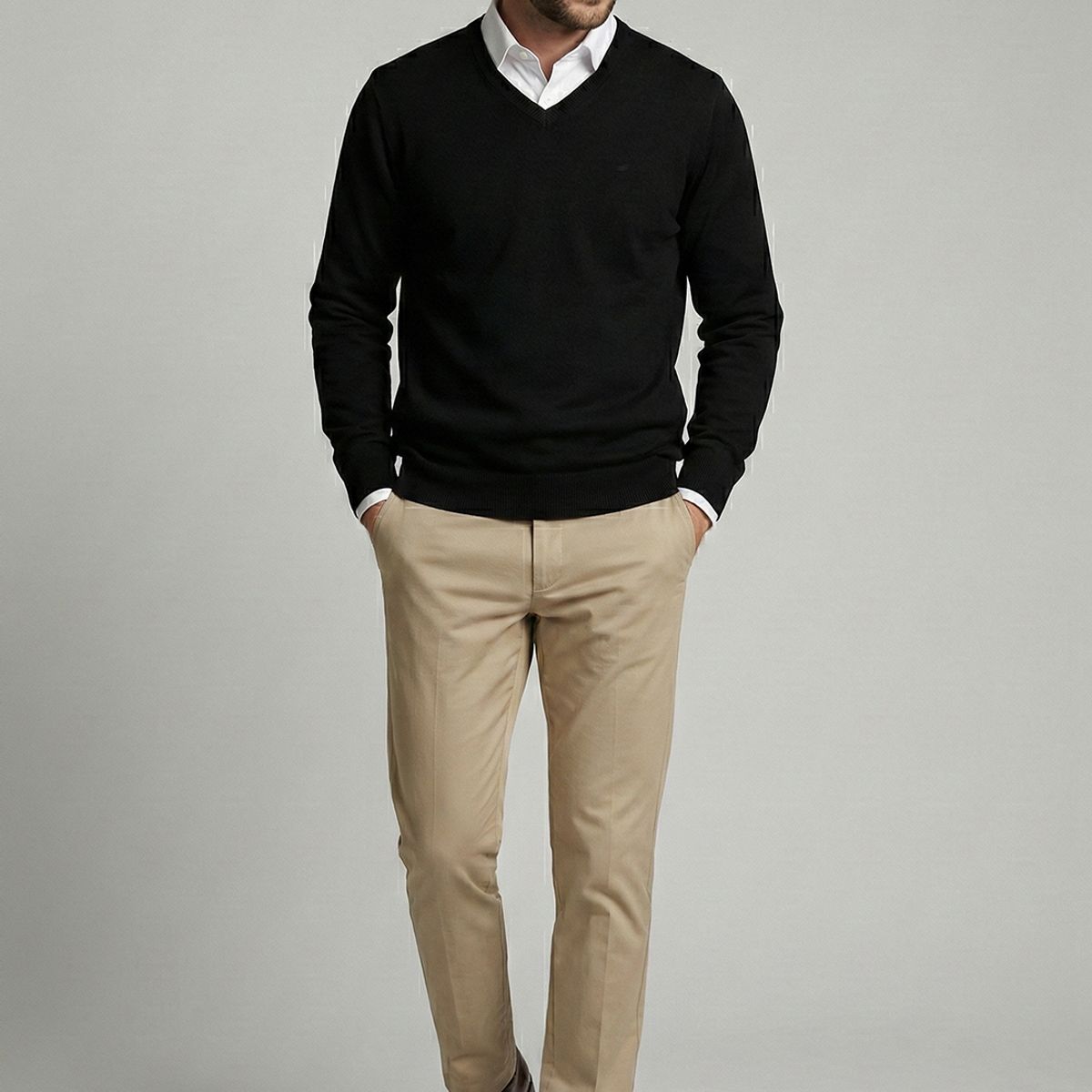 FEROUCH - Sweater Arizona V-Neck Black Ferouch