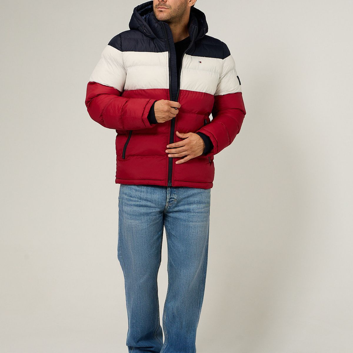 TOMMY HILFIGER - Parka Acolchada Con Gorro Multicolor Tommy Hilfiger