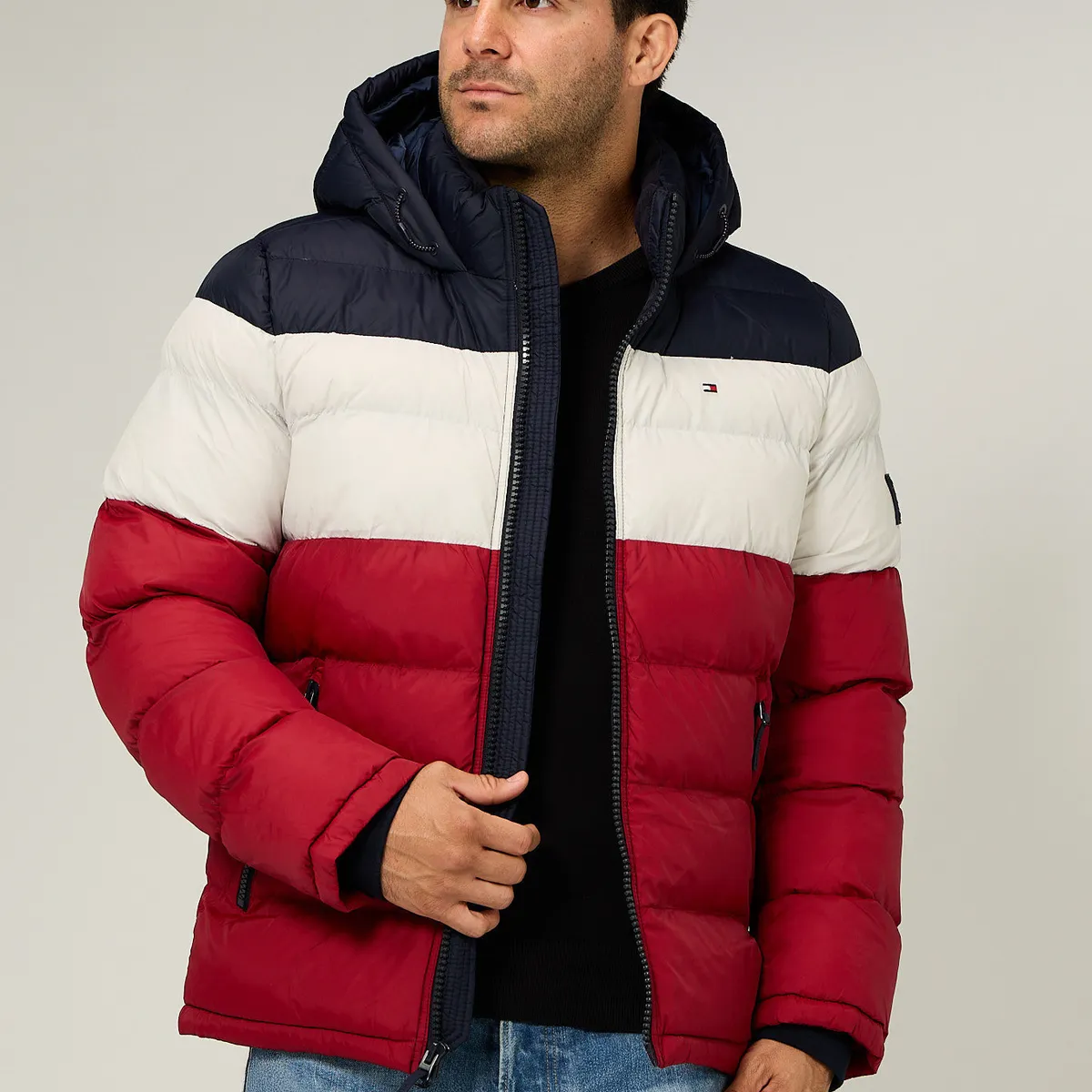 TOMMY HILFIGER - Parka Acolchada Con Gorro Multicolor Tommy Hilfiger