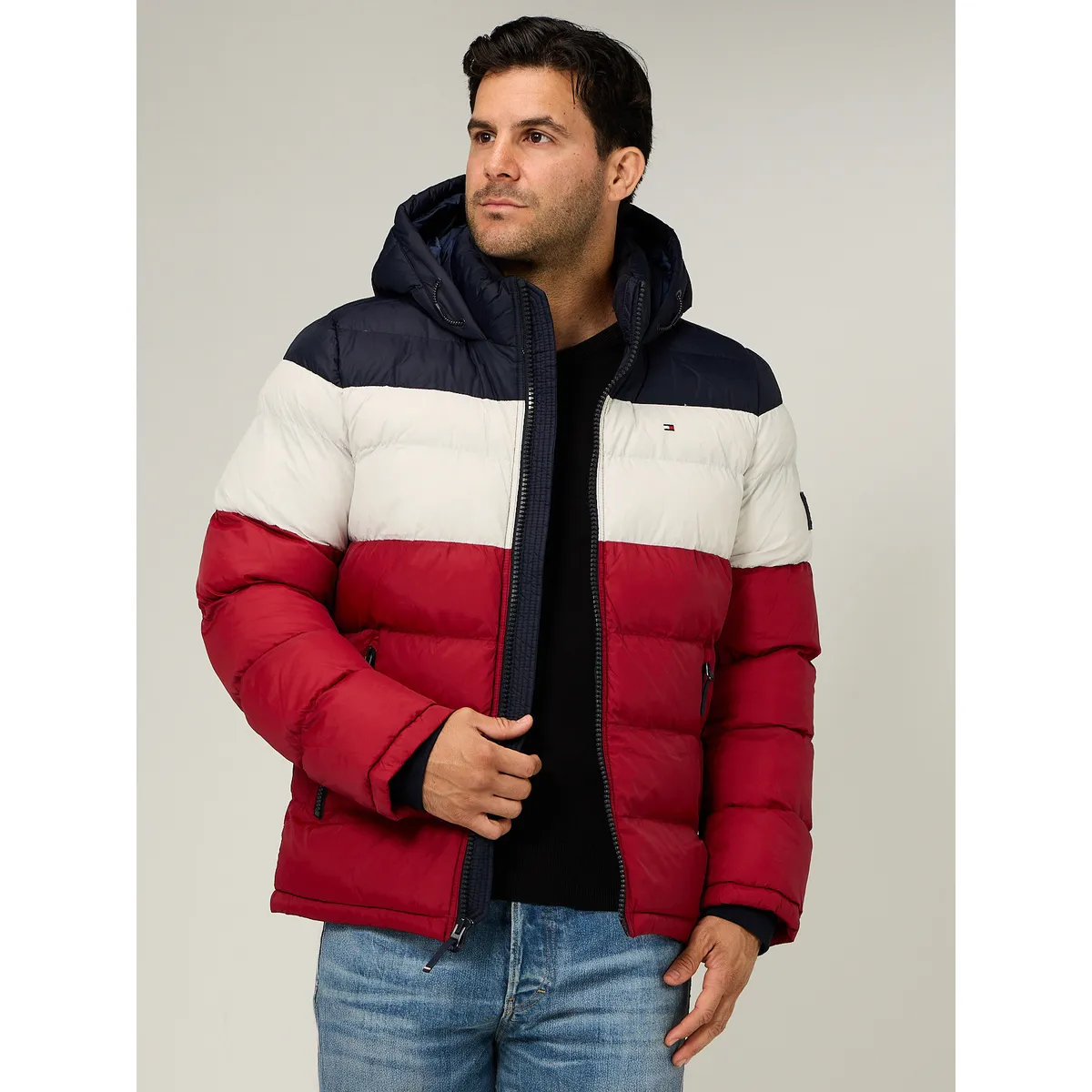 TOMMY HILFIGER - Parka Acolchada Con Gorro Multicolor Tommy Hilfiger