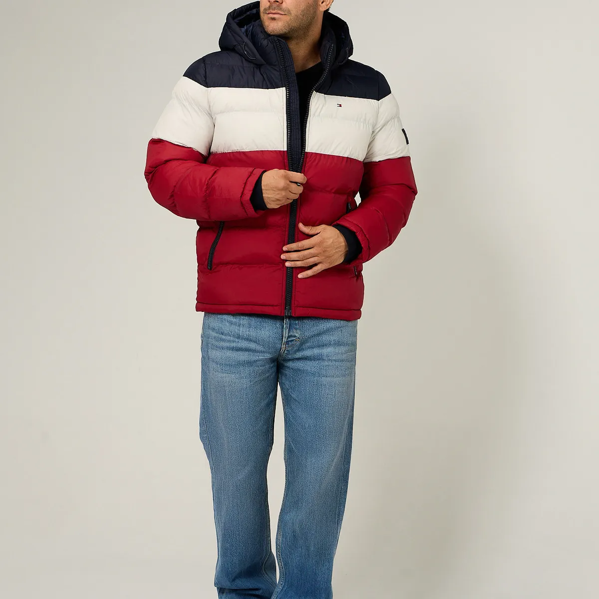 TOMMY HILFIGER - Parka Acolchada Con Gorro Multicolor Tommy Hilfiger