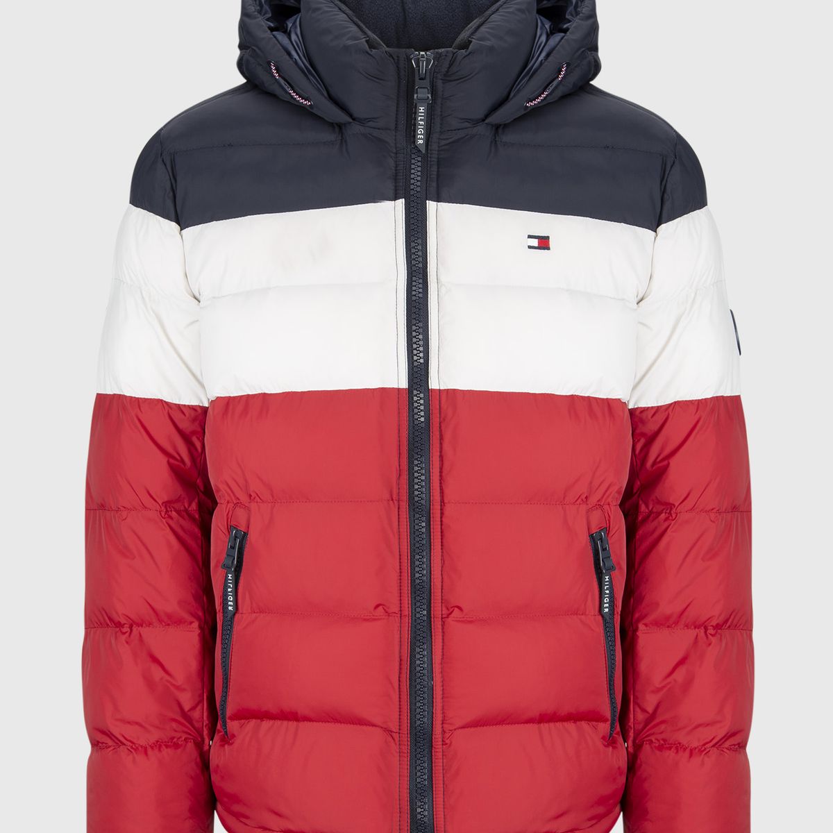 TOMMY HILFIGER - Parka Acolchada Con Gorro Multicolor Tommy Hilfiger