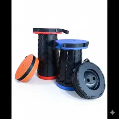 GENERICO - Taburete Telescopico Asiento Camping Multiuso