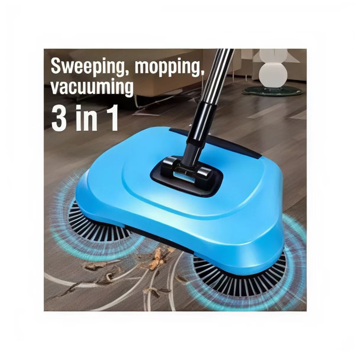 MOVI - Escoba Aspiradora y Barredora Manual 3 en 1