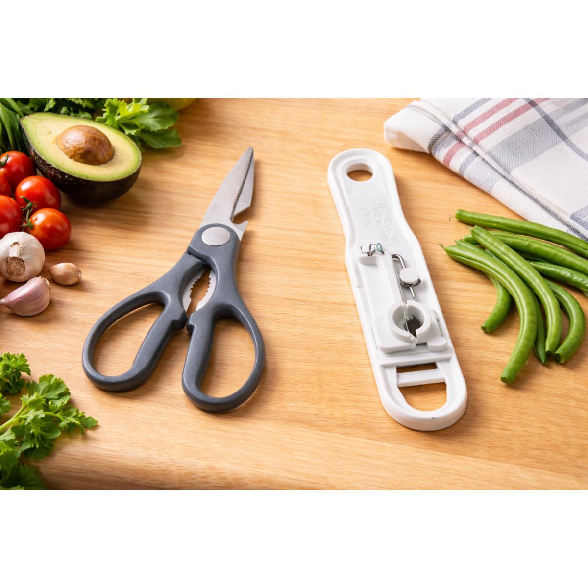 ILKO - Pack Ilko Rebanador de Porotos + Tijeras multiuso Basic