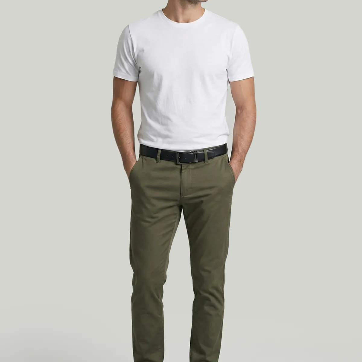 NEW MAN - Pantalón Bagneaux Slim Fit Military New Man