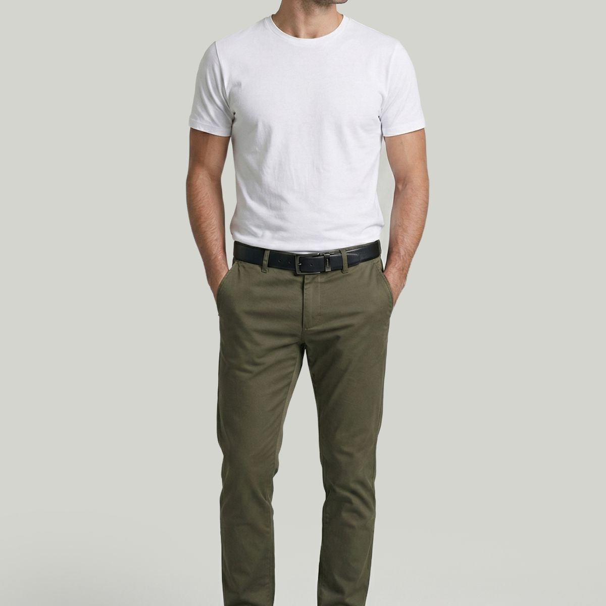 NEW MAN - Pantalón Bagneaux Slim Fit Military New Man