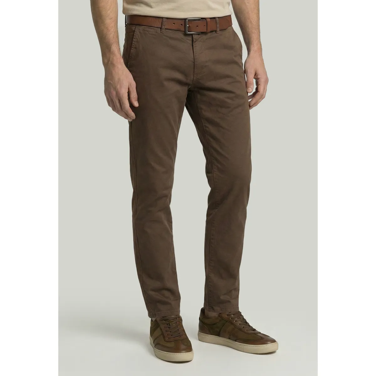 NEW MAN - Pantalón Bagneaux Regular Fit Mocha New Man