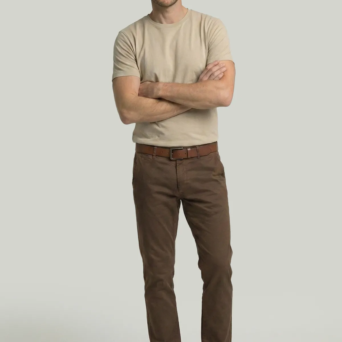 NEW MAN - Pantalón Bagneaux Regular Fit Mocha New Man