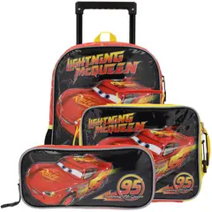 DISNEY - Set 3 en 1 Escolar Niño Rayo McQueen Negro Cars