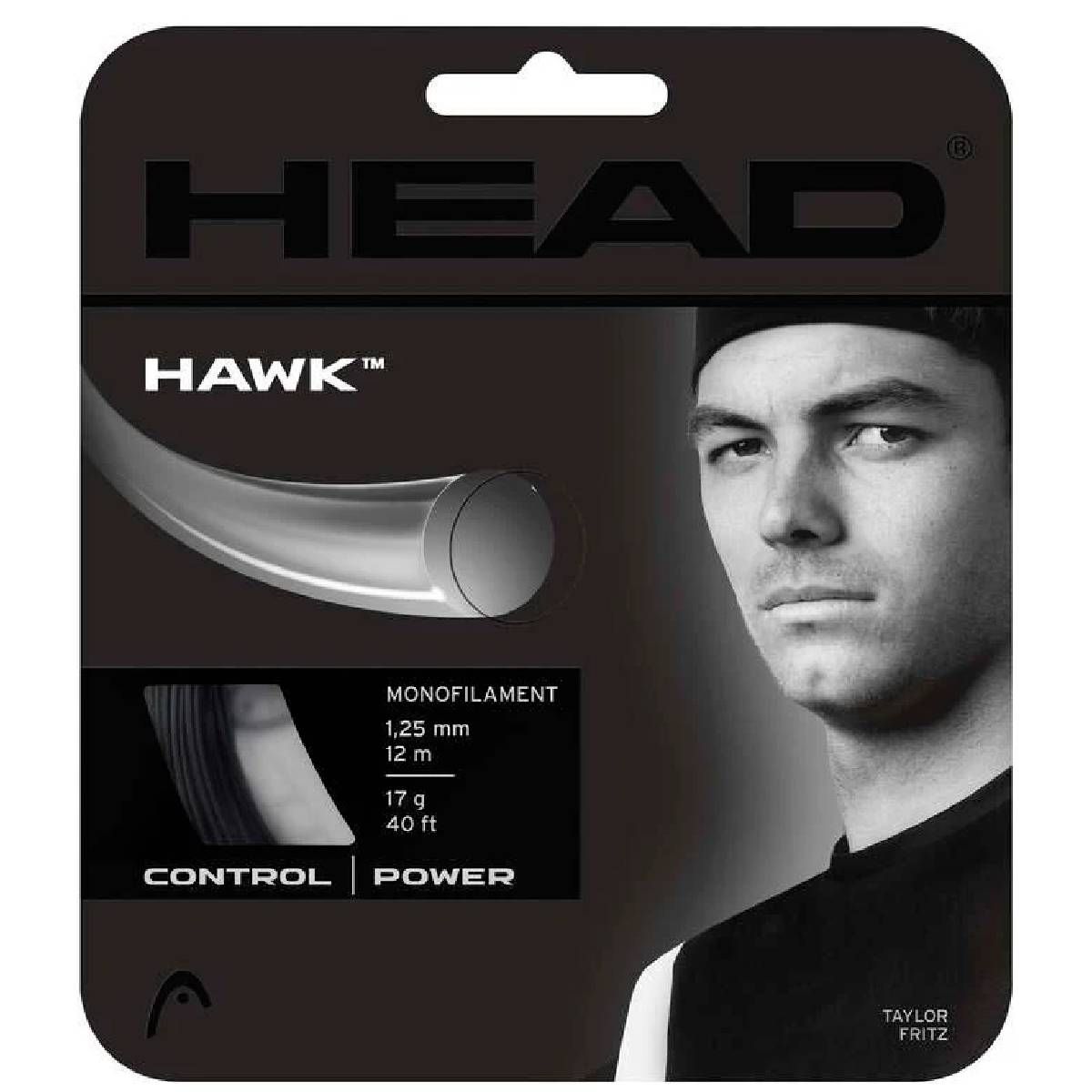 HEAD - Cuerda Tenis Head Hawk Set 16g Negra
