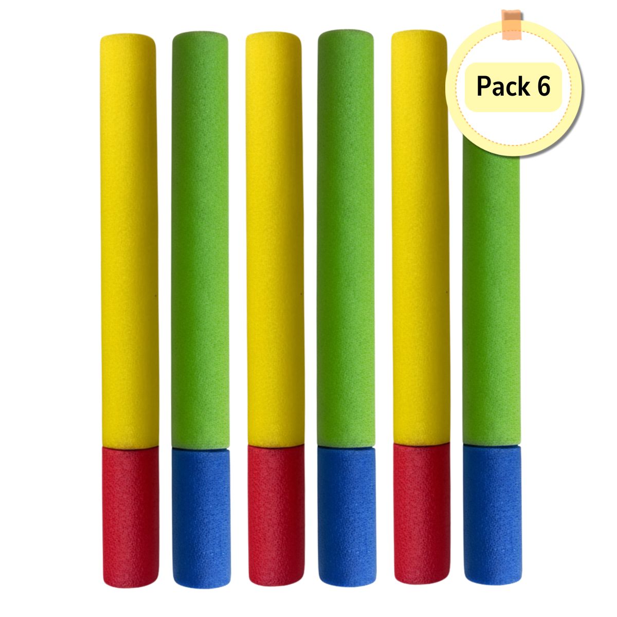 EKOL TACTICA MILITAR - Pack 6 Unidades Pistola Lanza Agua Espuma Verano Piscina 30 Cm