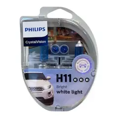 PHILIPS - Set Ampolleta Halogena Crystal Vision H11 12V 55W para Auto
