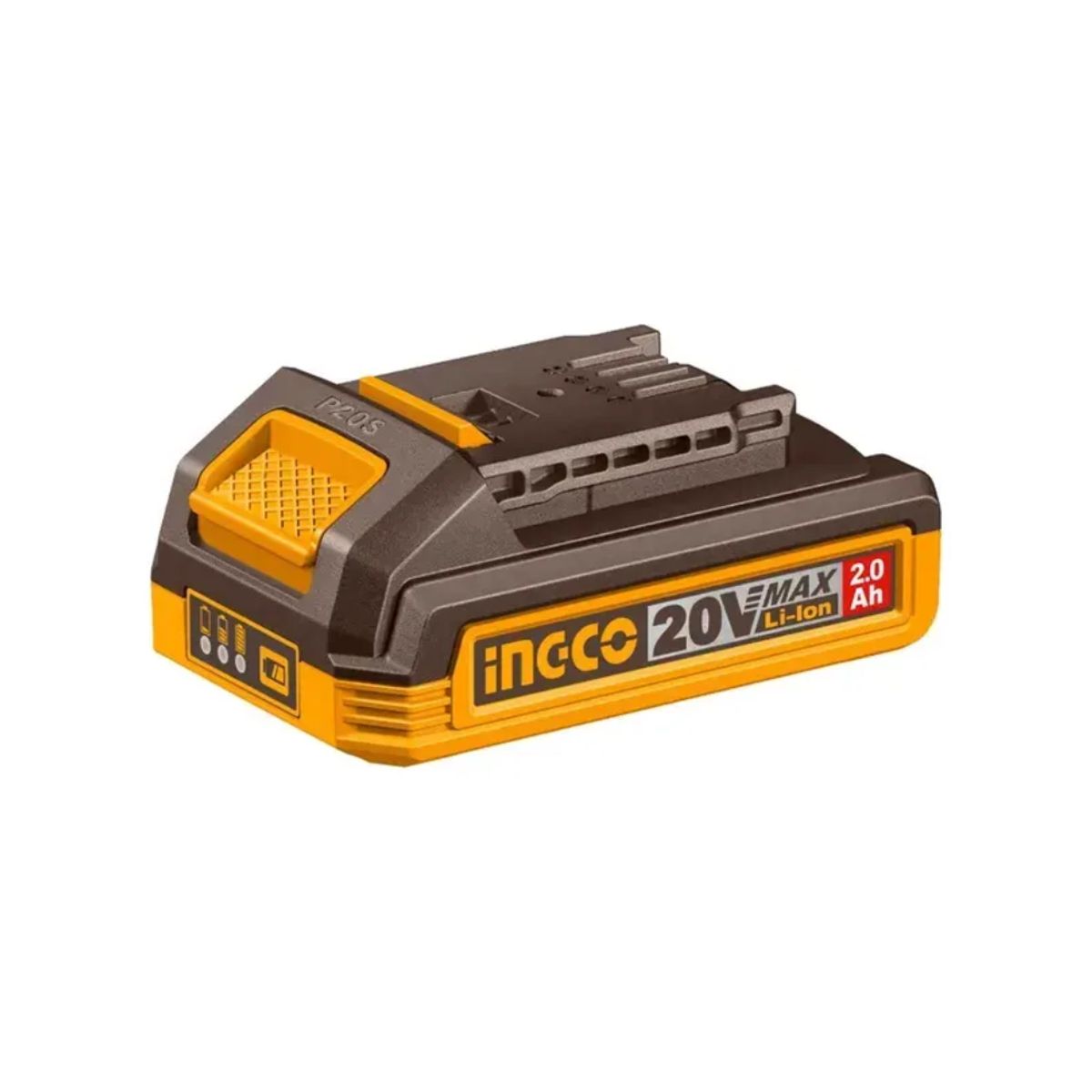 INGCO - Pistola De Impacto 850nm + Batería 2ah Y Cargador Rápido Ing Amarillo 20v 50hz60hz