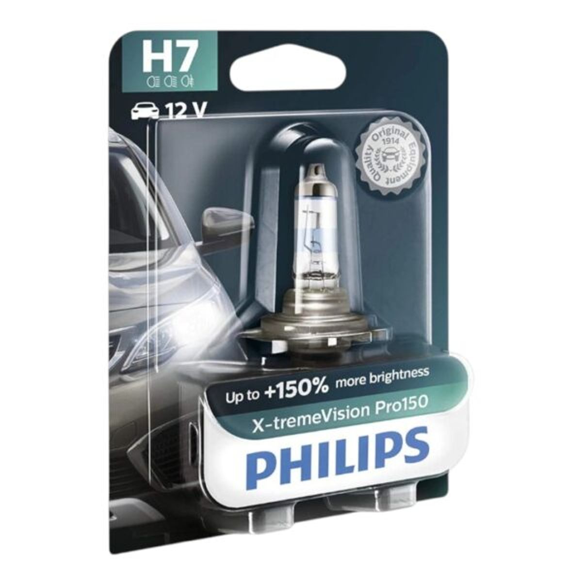 PHILIPS - Ampolleta Halogena H7 X-tremeVision Pro150 para Auto