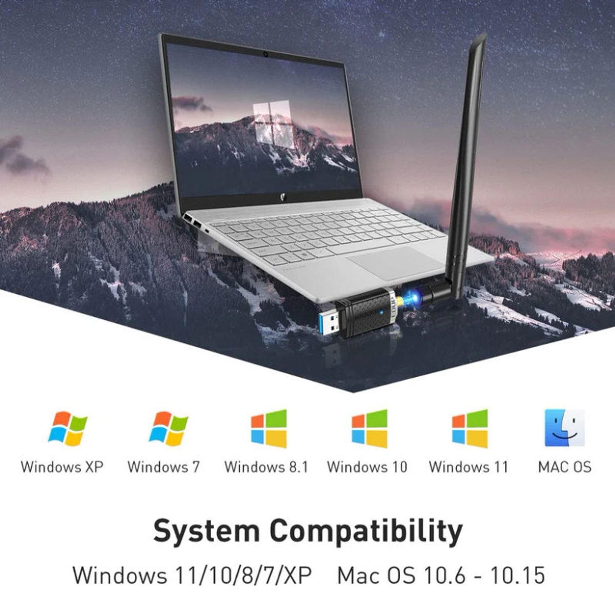 GENERICO - Adaptador USB Wifi Edup 150mbps EP-N8553