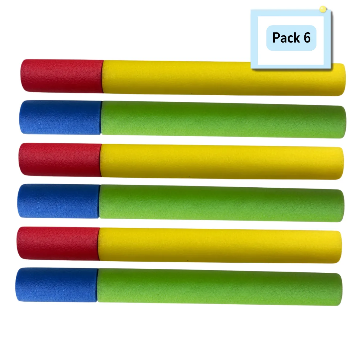 EKOL TACTICA MILITAR - Pack 6 Unidades Pistola Lanza Agua Espuma Verano Piscina 30 Cm