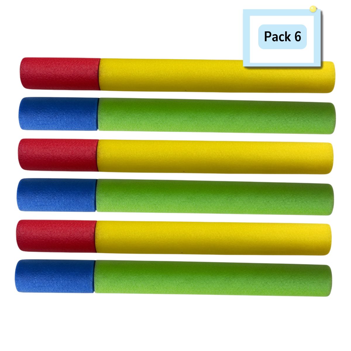 EKOL TACTICA MILITAR - Pack 6 Unidades Pistola Lanza Agua Espuma Verano Piscina 30 Cm