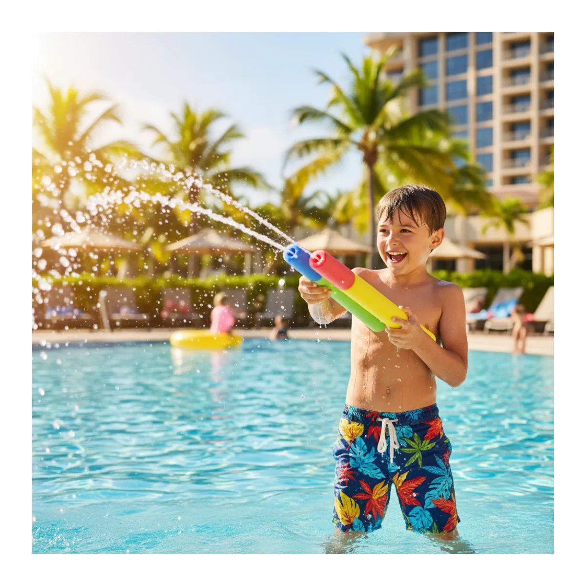 EKOL TACTICA MILITAR - Pack 6 Unidades Pistola Lanza Agua Espuma Verano Piscina 30 Cm