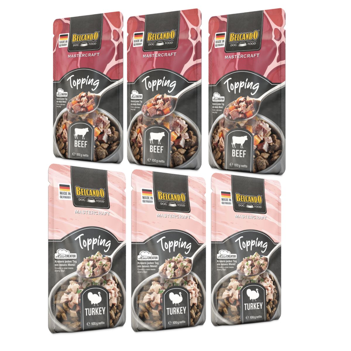 BELCANDO - Belcando Topping Para Perro Beef y Turkey X6 100g CU