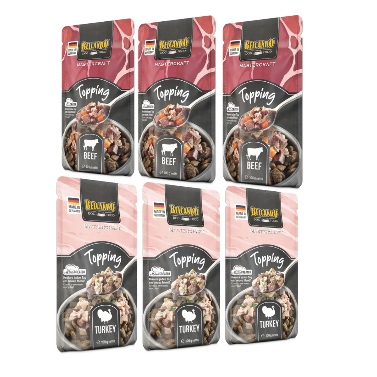 BELCANDO - Belcando Topping Para Perro Beef y Turkey X6 100g CU