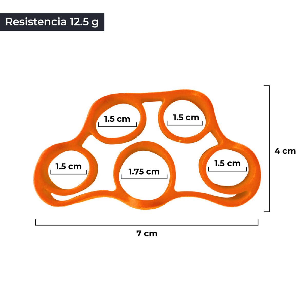 IMPOPLANET - EXTENSOR DE MANOS Y DEDOS NARANJA 125G REHABILITACION Y FORTALECIMIENTO