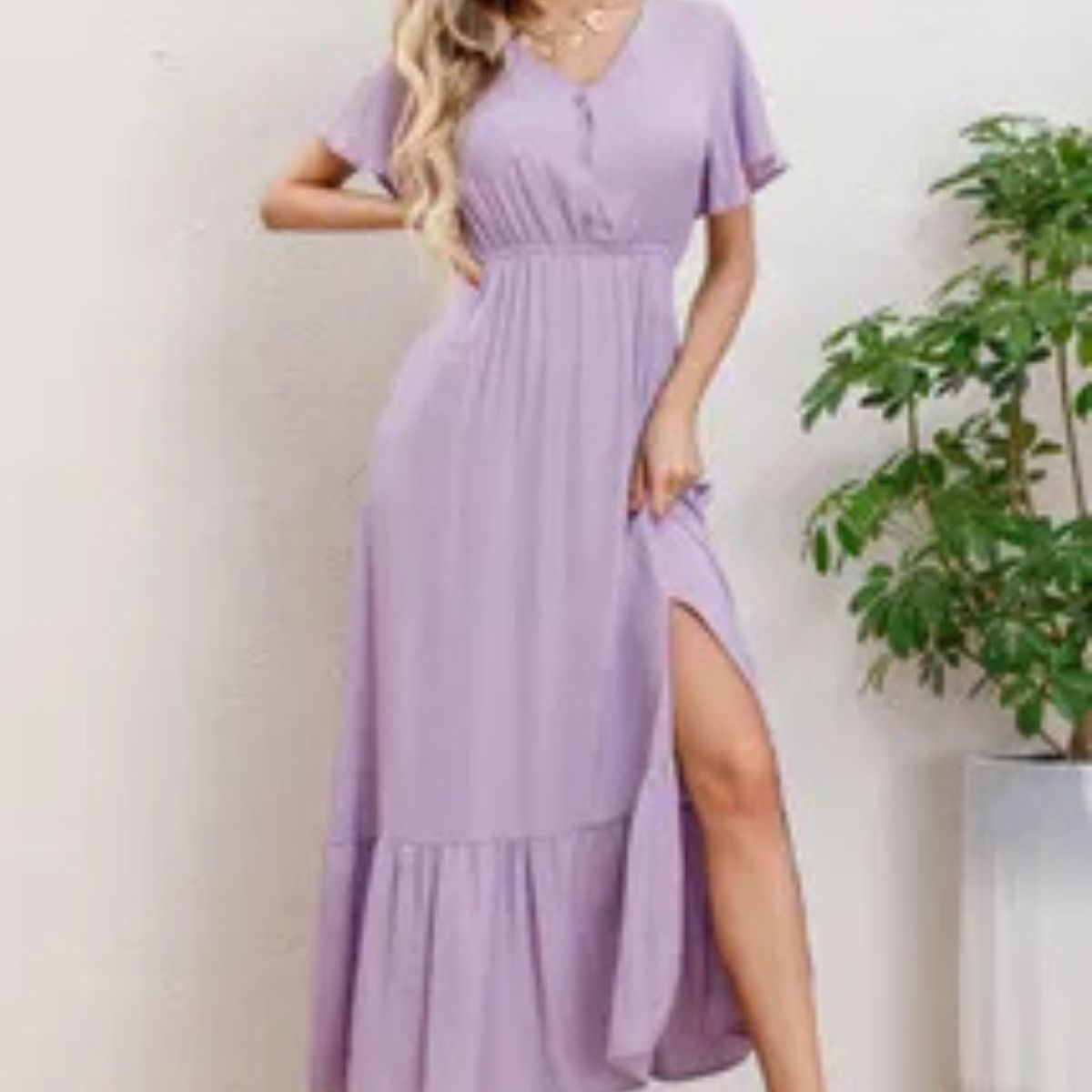 LOOK SHOP - Vestido Largo Viscosa Mujer. Maxi Vestido 3328