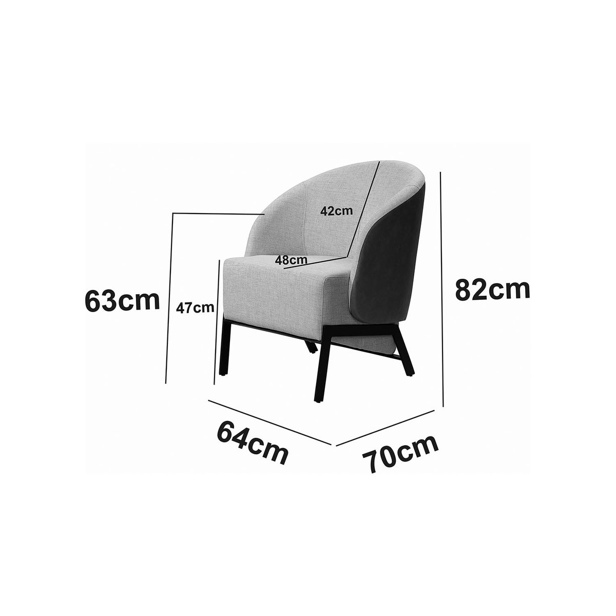 ALAIA HOME - Poltrona Bruccia Beige Eco-cuero Café