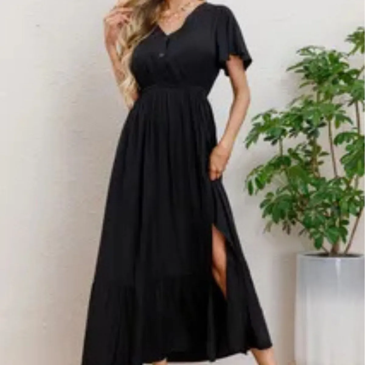 LOOK SHOP - Vestido Largo Viscosa Mujer. Maxi Vestido 3328