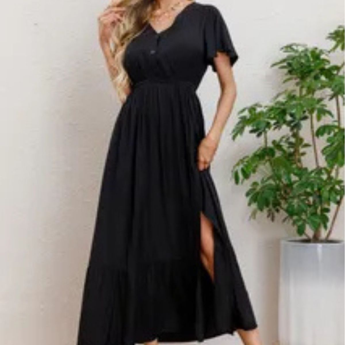 LOOK SHOP - Vestido Largo Viscosa Mujer. Maxi Vestido 3328