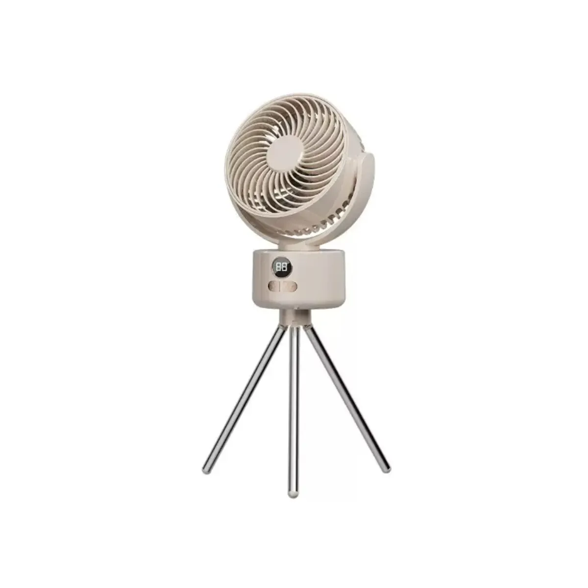 GENERICO - Ventilador Portátil Recargable Con Trípode Para Camping BEIGE