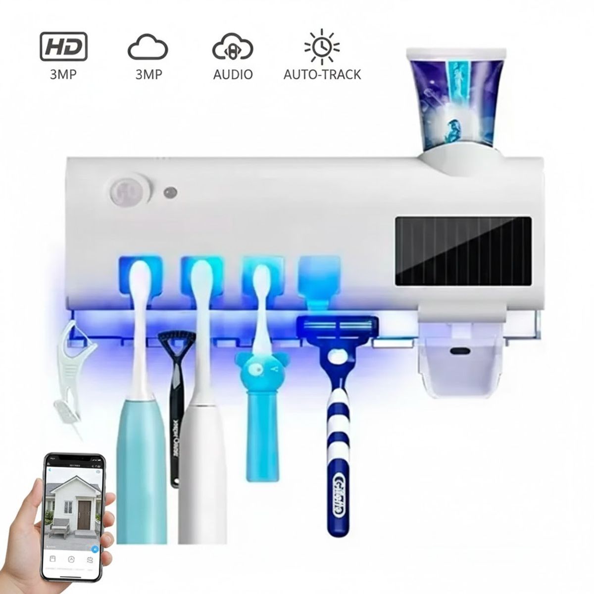 GENERICO - Esterilizador Cepillo Dental Organizador Dispensador