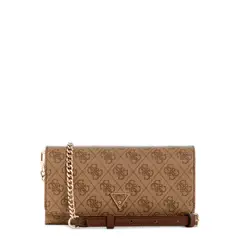 GUESS - Cartera Noelle Ii Xbody Flap Organizer Café