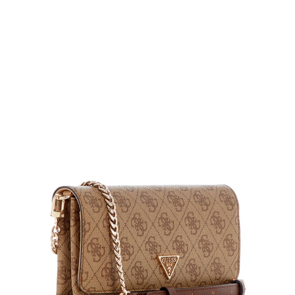 GUESS - Cartera Noelle Ii Xbody Flap Organizer Café