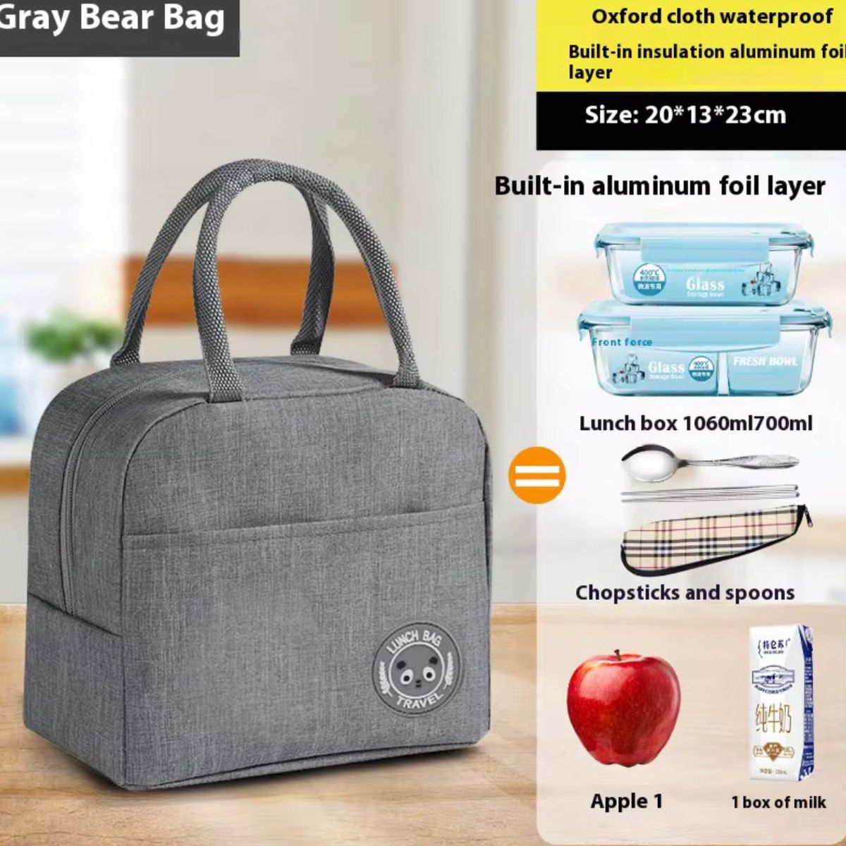 MV MOVAC - Lonchera Escolar Térmica Para Colaciones Bolsa De Almuerzo Portátil