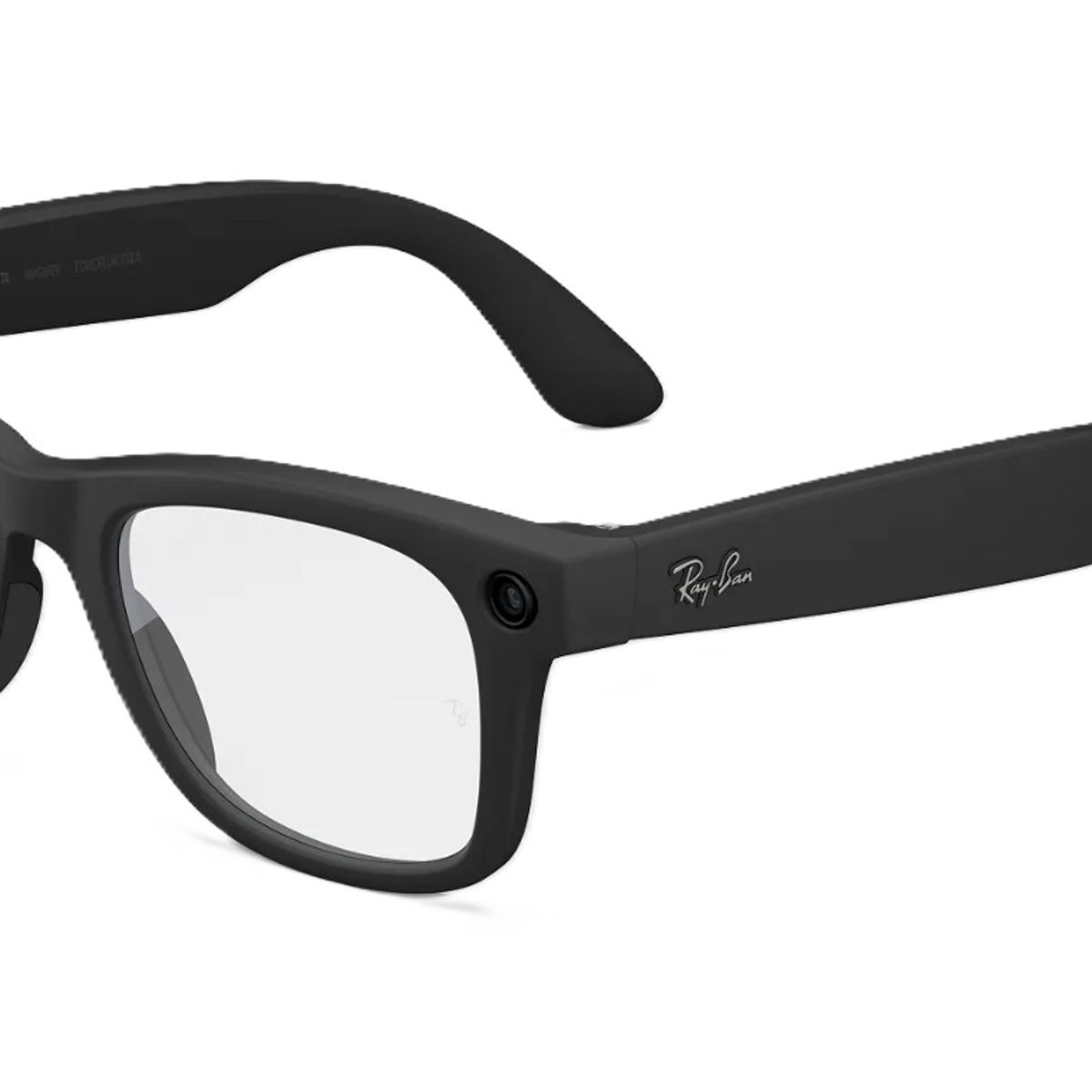 META - RayBan Meta Wayfarer Gen 2 Clear Lenses Marco Negro Mate Talla L - Lentes IA