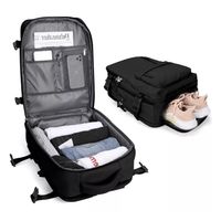 Mochila De Viaje Avión Aprobado Gran Capacidad Diseño De La Tela Lisa