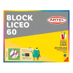 ARTEL - Pack 4 Block Liceo 60 20 Hojas