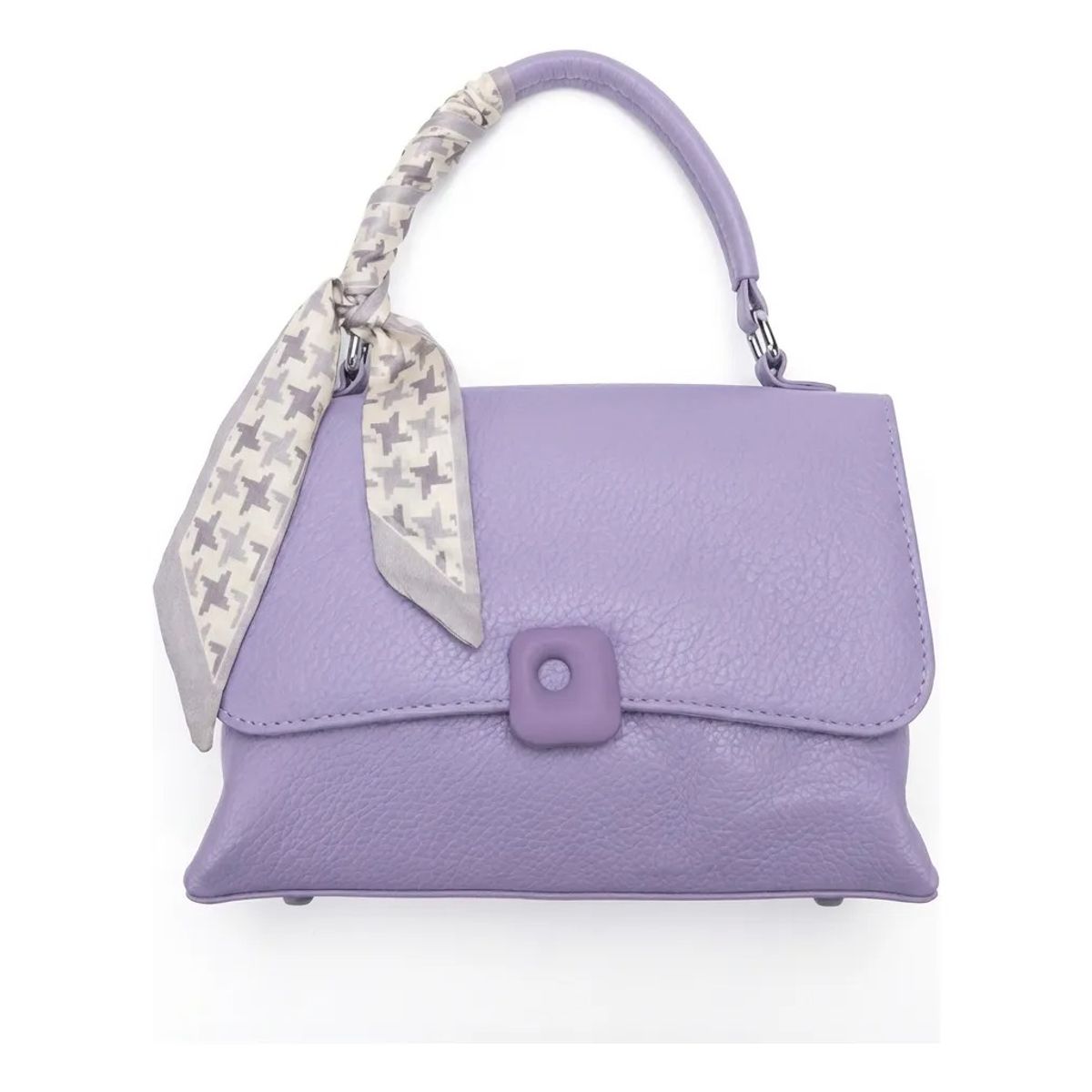 BOVINITA - Cartera Mujer Bandolera Lila Elegante Pañuelo Correa Cute