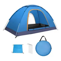 GENERICO - Carpa Camping Para 3 Personas Tejido Polimero Azul Tienda