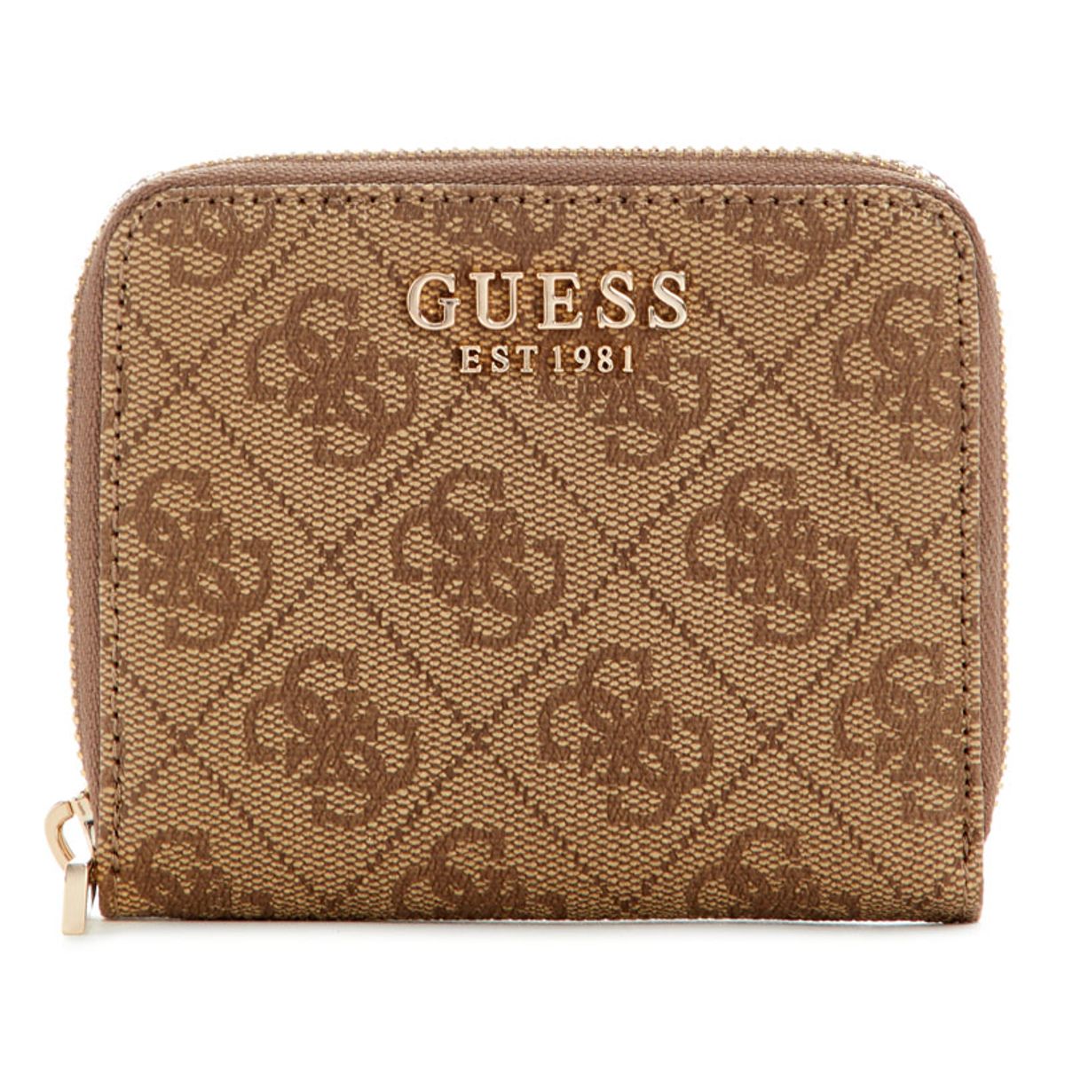 GUESS - Billetera Laurel Ii Slg Small Zip Around Café