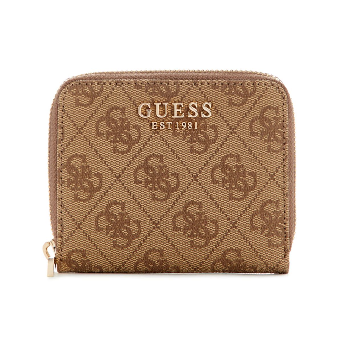 GUESS - Billetera Laurel Ii Slg Small Zip Around Café