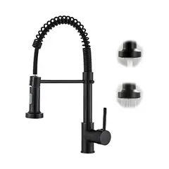 GENERICO - Llave Flexible Para Lavaplato Extraíble Por Resorte Grifo Mate