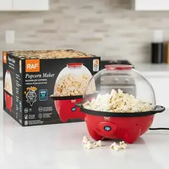 GENERICO - FIGOIMPORT Máquina para hacer palomitas Maquina Para Hacer Cabritas de maíz con tapa para servir y almacenamiento
