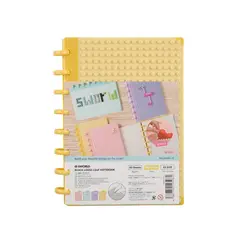 GENERICO - Cuaderno A5 amarillo con textura
